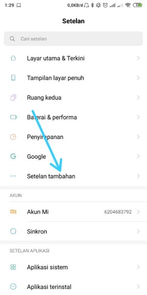 Cara mengubah bahasa di Whatsapp ke bahasa indonesia 1 Masuk ke setting lalu pilih setelan tambahan