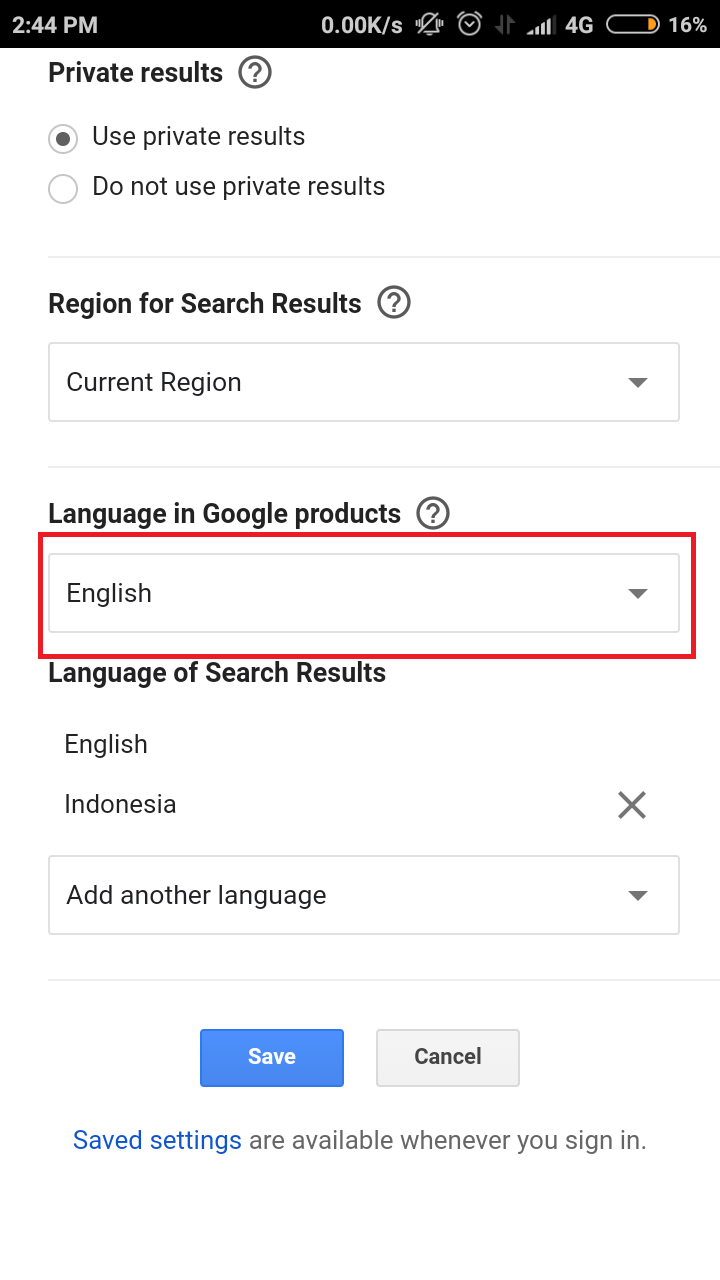 Cara mengubah bahasa di akun google (gmail, google search, dll) 47