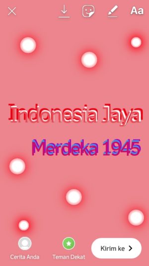 Trik mengkreasikan Instagram story kreatif dan kekinian 38 tulisan 3D tiga lapis