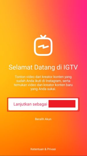 Cara membuat channel (saluran) IGTV baru 7 Tampilan halaman awal aplikasi IGTV
