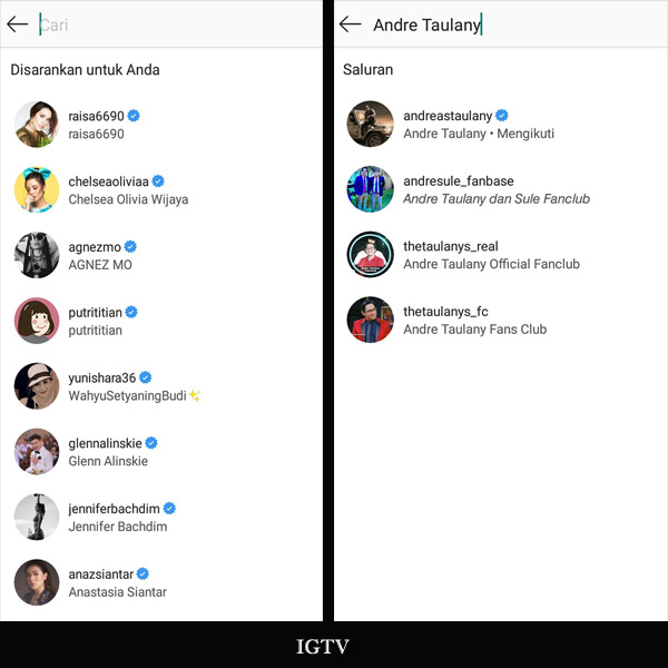 Apa bedanya IGTV dengan IG Stories? 1 Channel / saluran yang ada di IGTV