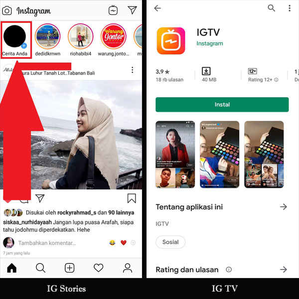 Apa bedanya IGTV dengan IG Stories? 4 IGTV memiliki aplikasi tersendiri meskipun sudah terintegrasi dalam Instagram