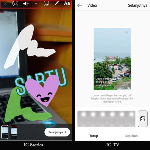 Apa bedanya IGTV dengan IG Stories? 6 Perbedaan fitur editing tool antara IG Stories dengan IGTV