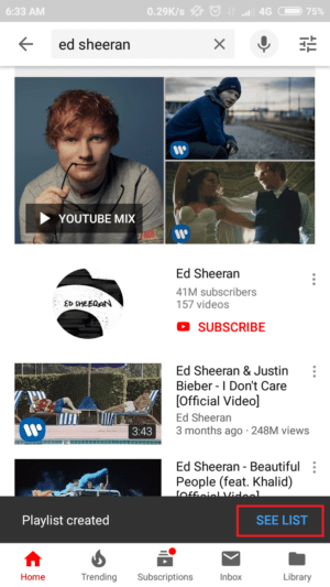 Cara membuat, mengedit, dan menghapus playlist di youtube 5 tap see list