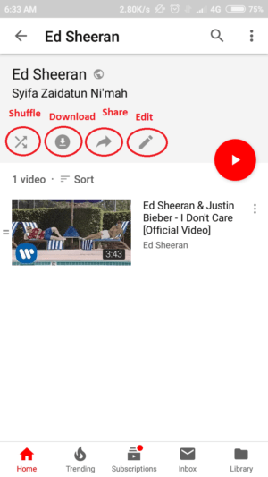 Cara membuat, mengedit, dan menghapus playlist di youtube 9 untuk mengedit playlist, dapat dilakukan dengan menekan icon-icon di dalamnya