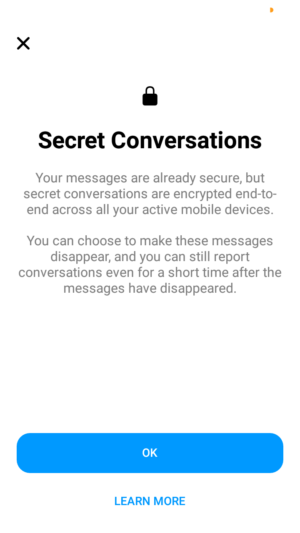 secret conversation pada Messenger