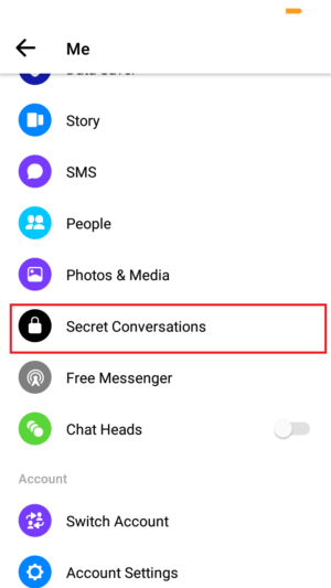 tap secret conversation