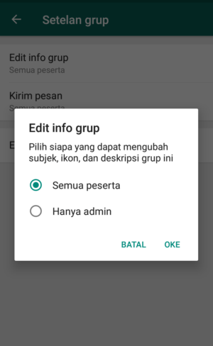 Cara mencegah anggota mengganti info grup di whatsapp 5 Halaman setelah masuk edit info group