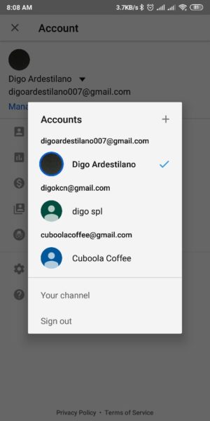 Cara keluar (logout) dari akun Youtube 12 Pilihan Logout Kembali Muncul