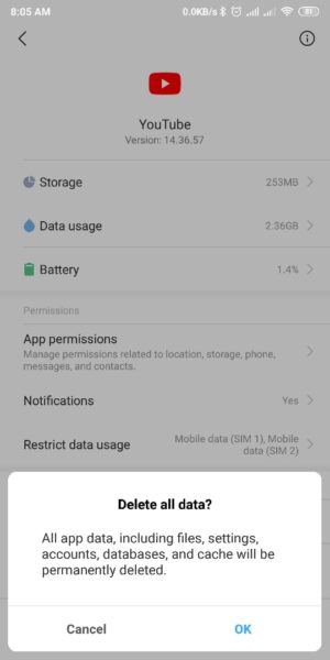 Cara keluar (logout) dari akun Youtube 11 Pilih OK