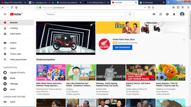 Cara membatasi konten video di youtube untuk anak-anak 5 masuk ke youtube