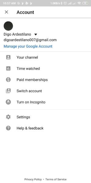 Pilih "Turn On Incognito"