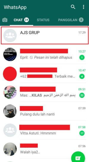 Cara membuat grup whatsapp 4 Tampilan saat grup berhasil dibuat
