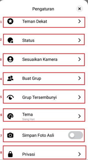 Pengaturan aplikasi Instagram Threads