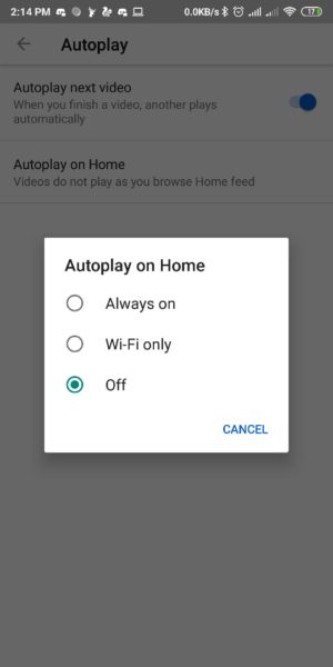 Cara mengaktifkan autoplay video di youtube 8 Pilih Off