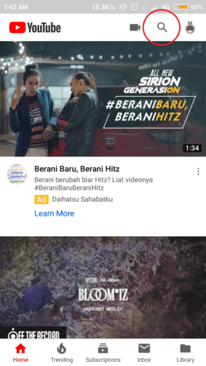 cari video YouTube yang ingin kamu ubah menjadi MP3