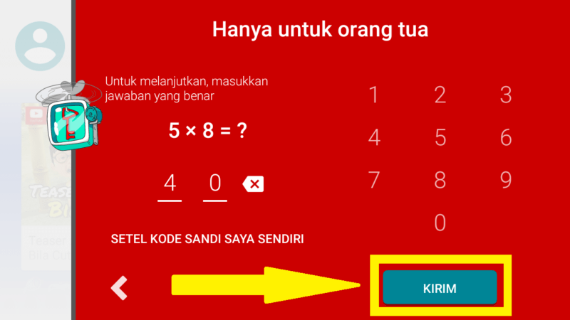 Cara mengaktifkan fitur kode sandi di youtube kids 3 Cara mengaktifkan fitur kode sandi di youtube kids 2