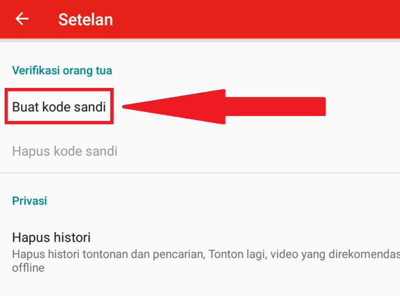 Cara mengaktifkan fitur kode sandi di youtube kids 6 Cara mengaktifkan fitur kode sandi di youtube kids 5