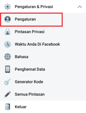 masuk menu pengaturan