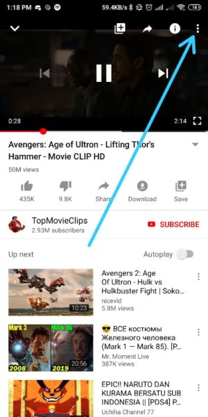 tap tanda titik tiga di Video