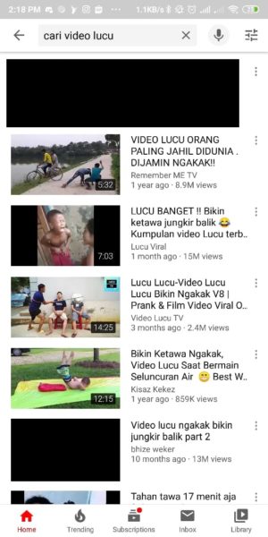 Cara mencari video di youtube dengan fitur search filter 2 masuk ke menu pencarian