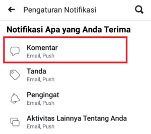 setelah itu masuk ke komentar
