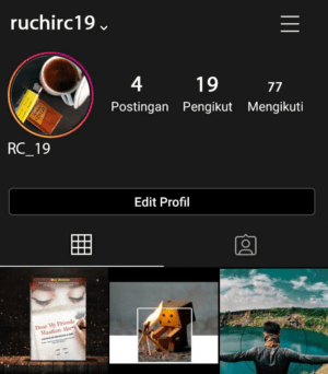 tampilan dark mode instagram kita