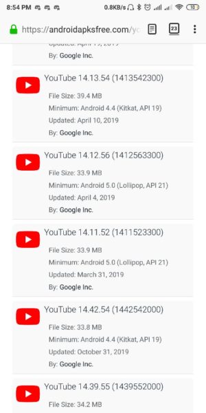 contoh website download youtube versi lama