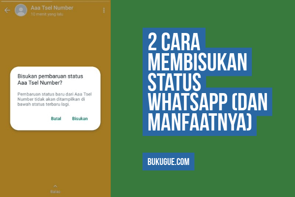 2 Cara Membisukan Status WhatsApp (Dan MANFAATNYA)