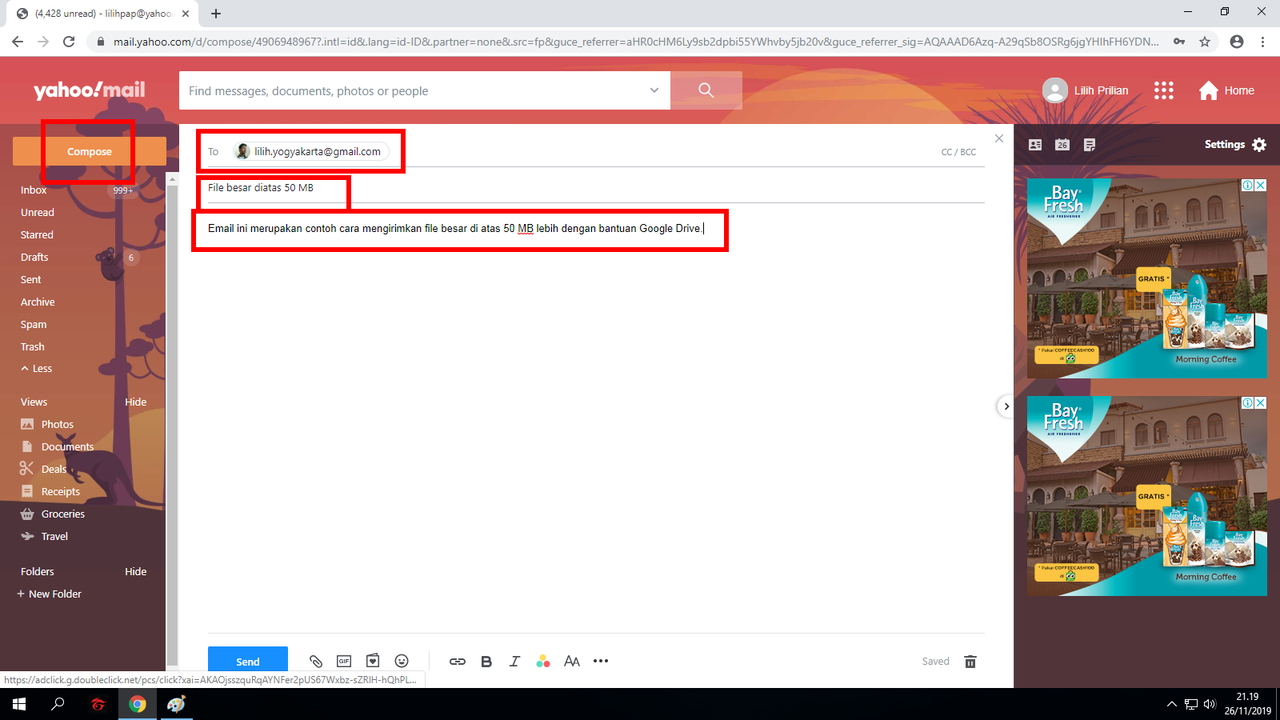 Cara Mengirim File Lampiran Besar Di Email Yahoo 31