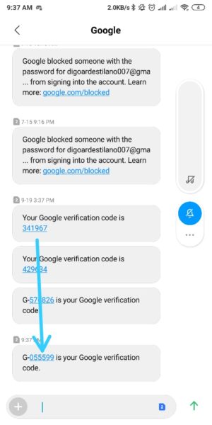 SMS Kode Verifikasi