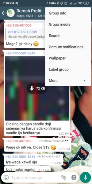 Cara mematikan notifikasi grup whatsapp yang mengganggu 4 Pemberitahuan Group sudah di Mute