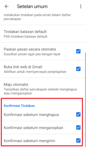 Cara mengaktifkan fitur "konfirmasi tindakan" di Gmail 14
