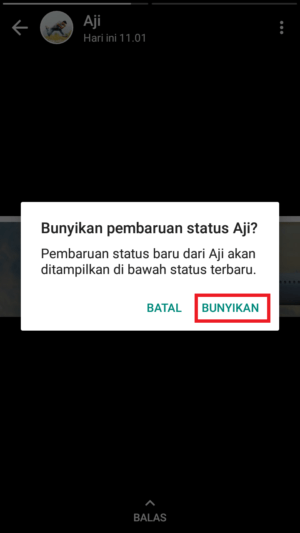 Cara membisukan status whatsapp teman 19 klik saja bunyikan