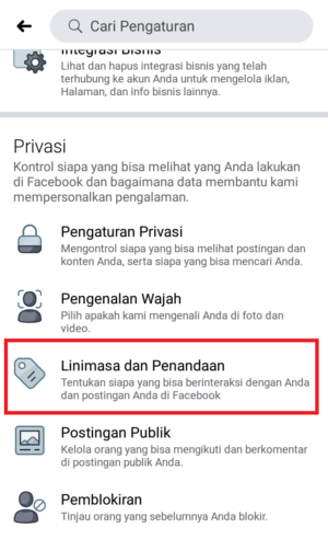 Cara agar kita tidak bisa di-tag di facebook 4 masuk ke linimasa dan penandaan