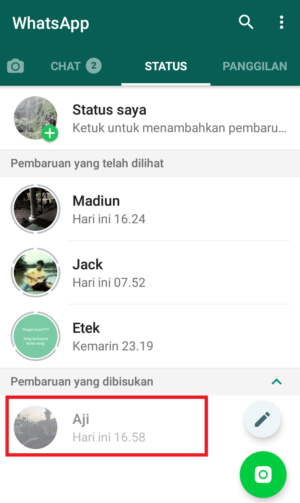 Cara membisukan status whatsapp teman 14 Cara membisukan status whatsapp teman 13