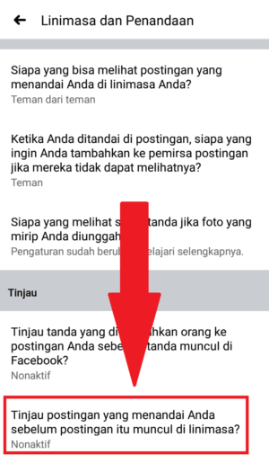 Cara agar kita tidak bisa di-tag di facebook 10 masuk ke tinjauan yang ke dua