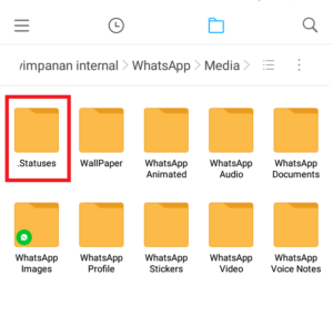 muncul folder baru yang bernama statues