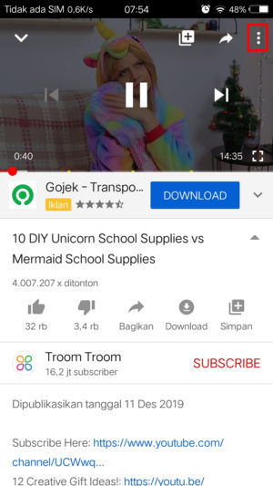 Cara mendownload subtitle dari video Youtube 2 Cara mendownload subtitle dari video Youtube 1