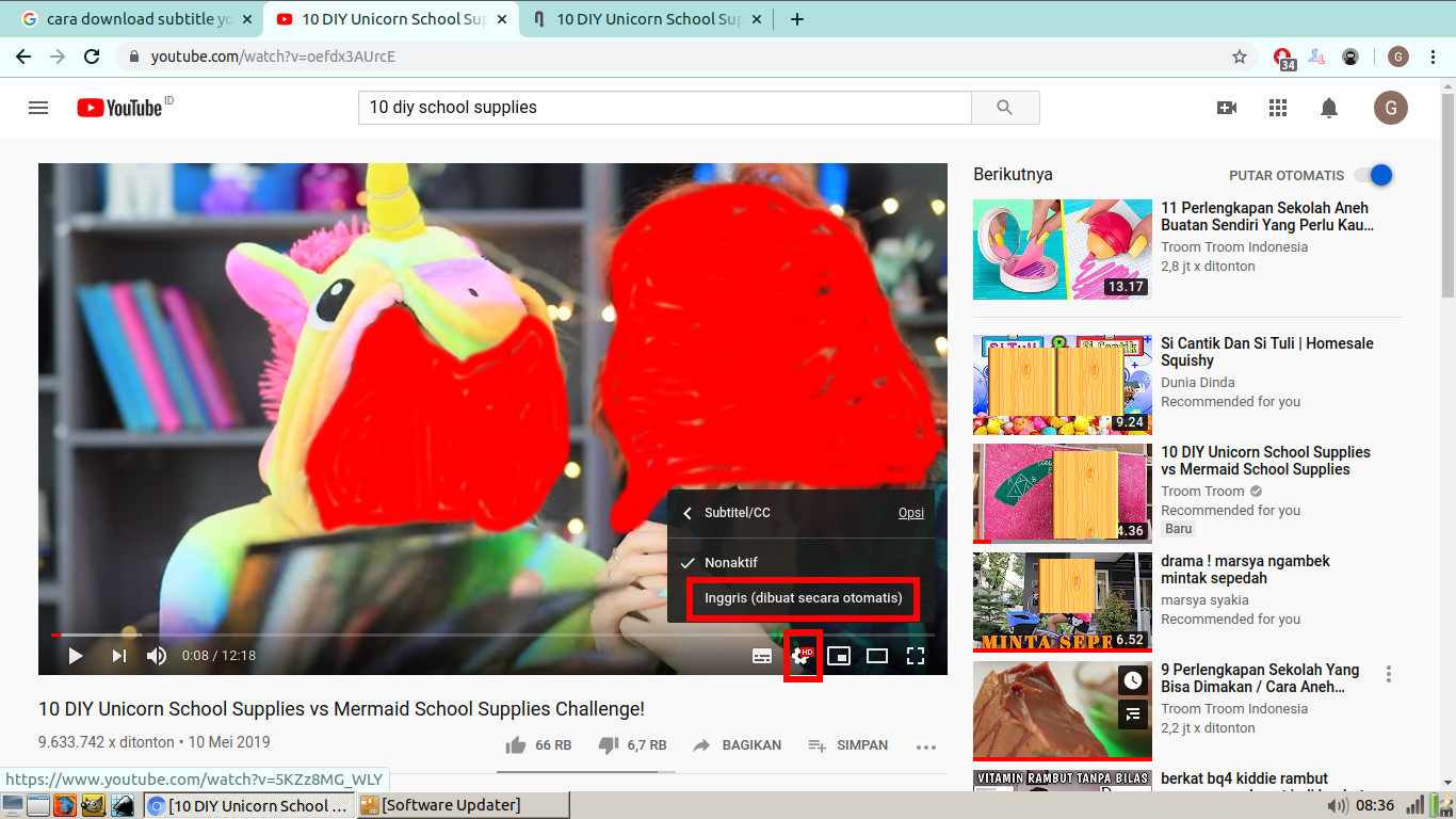 Cara mendownload subtitle dari video Youtube 16 Cara mendownload subtitle dari video Youtube 15