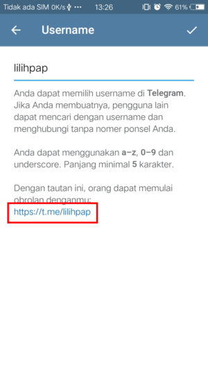 Cara membuat username di Telegram 31