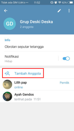Cara membuat link undangan chat pribadi dan grup di Telegram 19