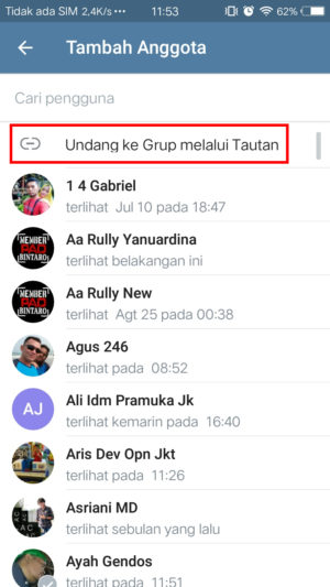 Cara membuat link undangan chat pribadi dan grup di Telegram 21