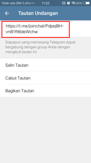 Cara membuat link undangan chat pribadi dan grup di Telegram 11