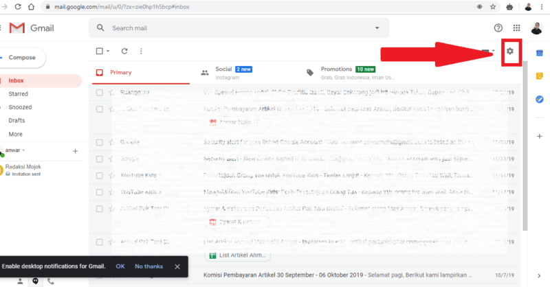 Cara Mengaktifkan Fitur Panel Pratinjau di Gmail 20