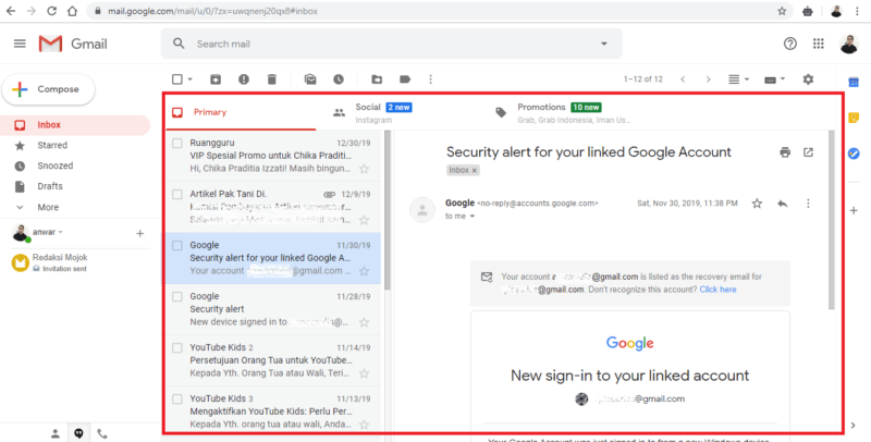Cara Mengaktifkan Fitur Panel Pratinjau di Gmail 18