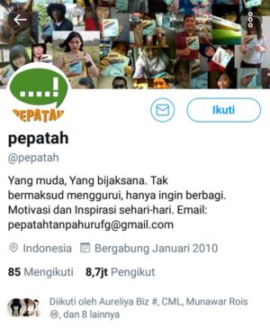 Akun Twitter @Pepatah
