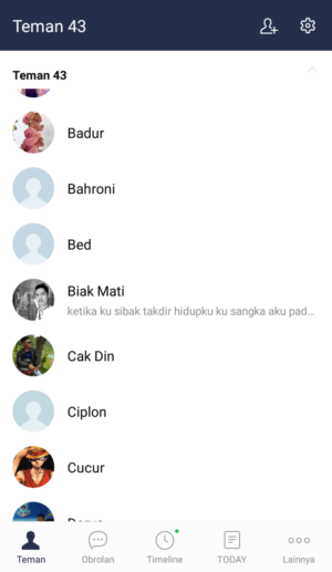 halaman utama beranda line