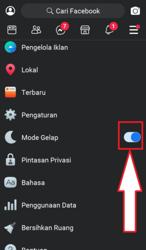 aktif otomatis berubah jadi gelap