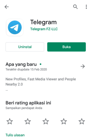 buka aplikasi telegram